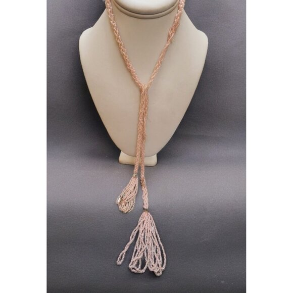 Art Deco Flapper Braided Lavalier Necklace (A4730) - Picture 1 of 4